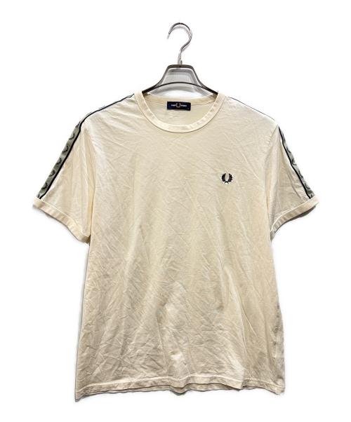 FRED PERRY（フレッドペリー）FRED PERRY (フレッドペリー) Contrast Tape Ringer T-Shirt アイボリー サイズ:XLの古着・服飾アイテム
