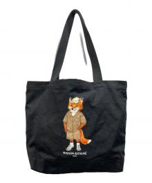 maison kitsune（メゾンキツネ）の古着「Fox グラフィック ハンドバッグ」｜ブラック
