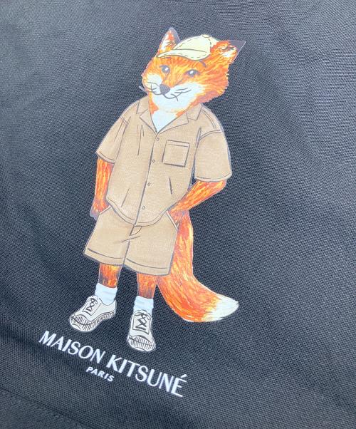 maison kitsune（メゾンキツネ）MAISON KITSUNE (アシッドメゾンキツネ) Fox グラフィック ハンドバッグ ブラックの古着・服飾アイテム