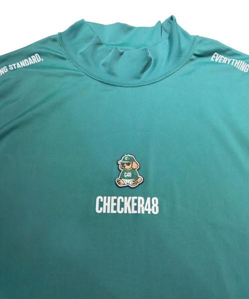 CHECKER48（チェッカー フォーティーエイト）CHECKER48 (チェッカー フォーティーエイト) NYLON MOCK T-SHIRT グリーン サイズ:XLの古着・服飾アイテム