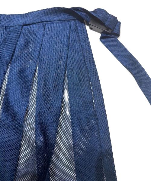 UNDERCOVER（アンダーカバー）UNDERCOVER (アンダーカバー) 00SS メッシュラップスカート ブルー サイズ:FREEの古着・服飾アイテム