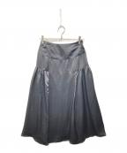 BORDERS at BALCONYボーダーズアットバルコニー）の古着「BLACK FLARE SKIRT」｜ブラック
