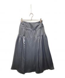 BORDERS at BALCONY（ボーダーズアットバルコニー）の古着「BLACK FLARE SKIRT」｜ブラック