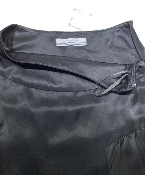 BORDERS at BALCONY（ボーダーズアットバルコニー）BORDERS AT BALCONY (ボーダーズアットバルコニー) BLACK FLARE SKIRT ブラック サイズ:38の古着・服飾アイテム