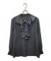 BORDERS AT BALCONY（ボーダーズアットバルコニー）の古着「GEORGETTE RUFFLE BLOUSE」｜ブラック
