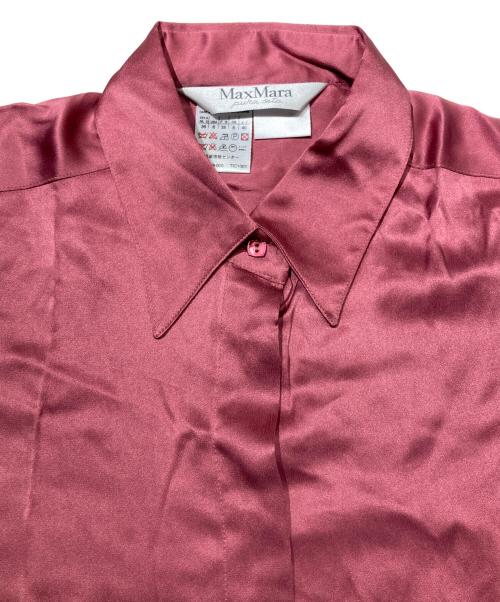 MaxMara（マックスマーラ）MaxMara (マックスマーラ) ピュアシルクシャツ ピンク サイズ:40の古着・服飾アイテム