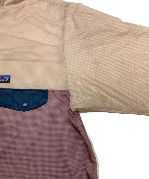 Patagonia（パタゴニア）Patagonia (パタゴニア) メンズ・フーディニ・スタッシュ・1/2ジップ・プルオーバー ベージュ×パープル サイズ:Lの古着・服飾アイテム