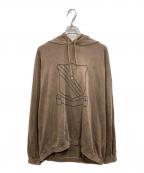 re:number(N)ineリナンバーナイン）の古着「EMBLEM PIGMENT BIO PULLOVER HOODIE」｜ブラウン
