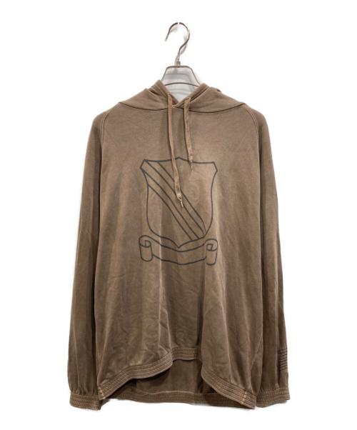 re:number(N)ine（リナンバーナイン）re:number(N)ine (リナンバーナイン) EMBLEM PIGMENT BIO PULLOVER HOODIE ブラウン サイズ:4の古着・服飾アイテム