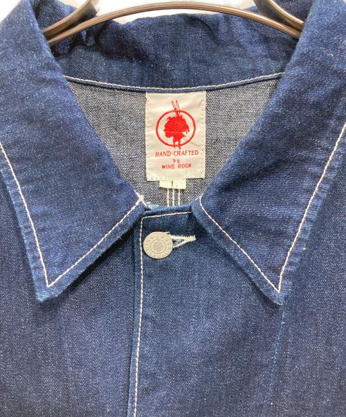 WING ROCK（タディアンドキング）WING ROCK (タディアンドキング) デニムカバーオール インディゴ サイズ:Lの古着・服飾アイテム