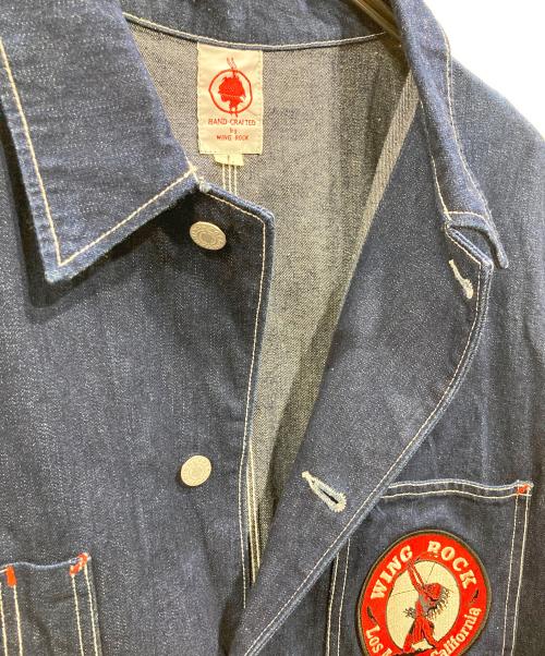 WING ROCK（タディアンドキング）WING ROCK (タディアンドキング) デニムカバーオール インディゴ サイズ:Lの古着・服飾アイテム
