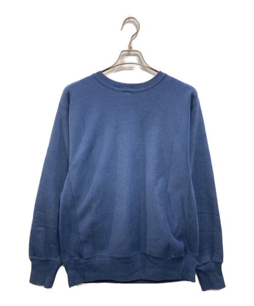 Champion（チャンピオン）Champion (チャンピオン) 刺繍タグプリントスウェット ネイビー×イエロー サイズ:LARGEの古着・服飾アイテム