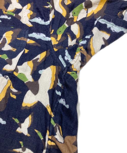 HUMAN MADE（ヒューマンメイド）HUMAN MADE (ヒューマンメイド) 23SS DUCK GAUZE ALOHA SHIRT（トゥエンティースリー エスエス ダック ガーゼ アロハ シャツ） ネイビー サイズ:SIZE Sの古着・服飾アイテム