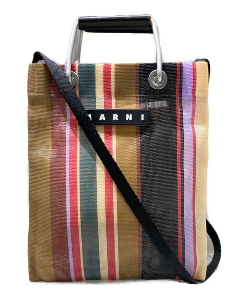MARNI（マルニ）MARNI (マルニ) 24SS ストライプミニショルダーバッグ キャラメルブラウンの古着・服飾アイテム