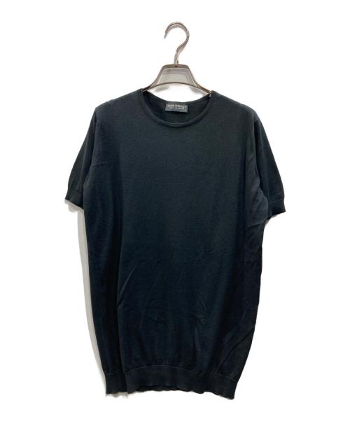 JOHN SMEDLEY（ジョンスメドレー）JOHN SMEDLEY (ジョンスメドレー) SEA ISLAND COTTON ショートスリーブニット(シー アイランド コットン ショートスリーブ ニット) ブラック サイズ:Sの古着・服飾アイテム