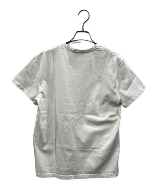 maison kitsune（メゾンキツネ）maison kitsune (メゾンキツネ) キツネ刺繍 ポケットTシャツ ホワイト サイズ:SIZE XSの古着・服飾アイテム