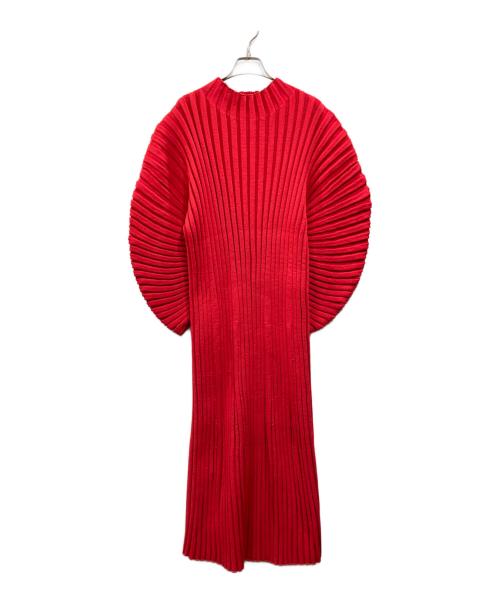 CFCL（シーエフシーエル）CFCL (シーエフシーエル) COLIMAÇON LONG SLEEVE DRESS レッド サイズ:1の古着・服飾アイテム