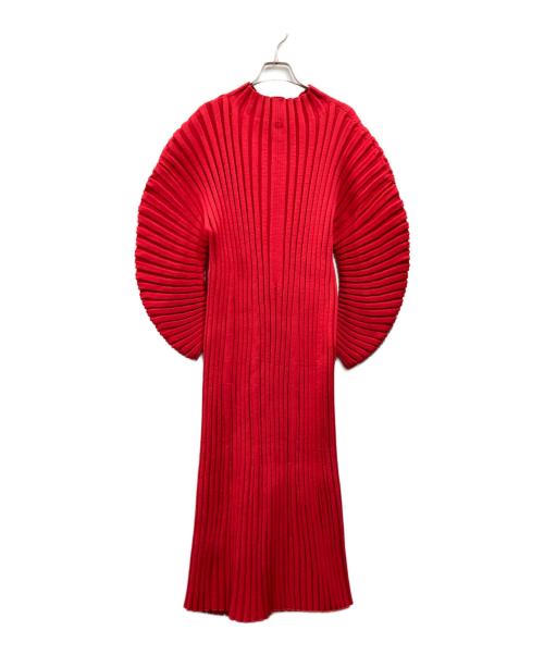 CFCL（シーエフシーエル）CFCL (シーエフシーエル) COLIMAÇON LONG SLEEVE DRESS レッド サイズ:1の古着・服飾アイテム