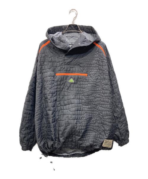 adidas（アディダス）adidas (アディダス) KOLOR (カラー) エンボスプルオーバー ブラック×オレンジ サイズ:Oの古着・服飾アイテム