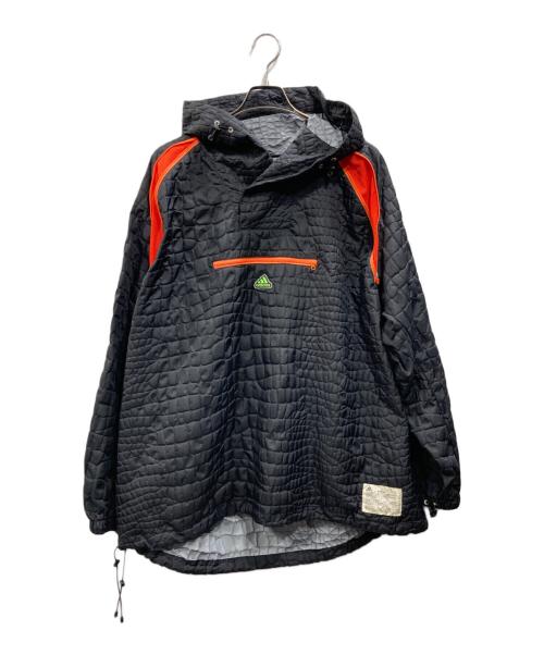 adidas（アディダス）adidas (アディダス) KOLOR (カラー) エンボスプルオーバー ブラック×オレンジ サイズ:Oの古着・服飾アイテム
