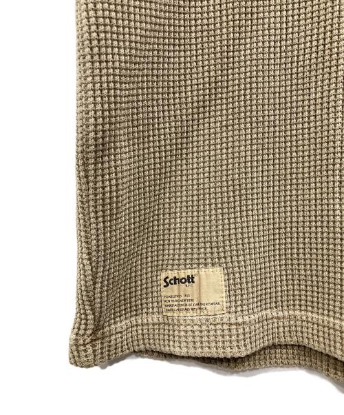 Schott（ショット）Schott (ショット) THERMAL PIGMENT O/D S/S T-SHIRT(サーマル ピグメント オーバーダイ ショートスリーブ ティーシャツ) カーキ サイズ:XL 未使用品の古着・服飾アイテム