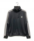 adidasアディダス）の古着「アディカラー ファンネルネックトラックトップ」｜ブラック