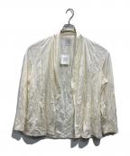 GGGジージージー）の古着「High Gauge Washer Ponte Shawl Collar Easy Light Jacket（ハイゲージ ワッシャー ポンテ ショールカラー イージー ライト ジャケット）」｜ホワイト