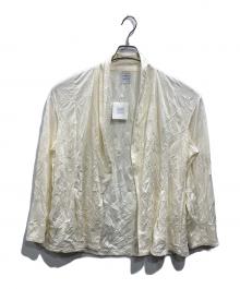 GGG（ジージージー）の古着「High Gauge Washer Ponte Shawl Collar Easy Light Jacket（ハイゲージ ワッシャー ポンテ ショールカラー イージー ライト ジャケット）」｜ホワイト