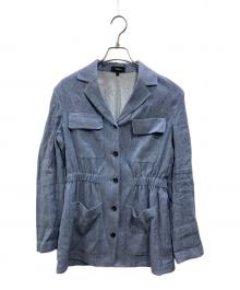 theory（セオリー）の古着「DENIM CRUNCH CINCH PATCH JKT（デニムクランチシンチパッチジェイケイティー）」｜ブルー