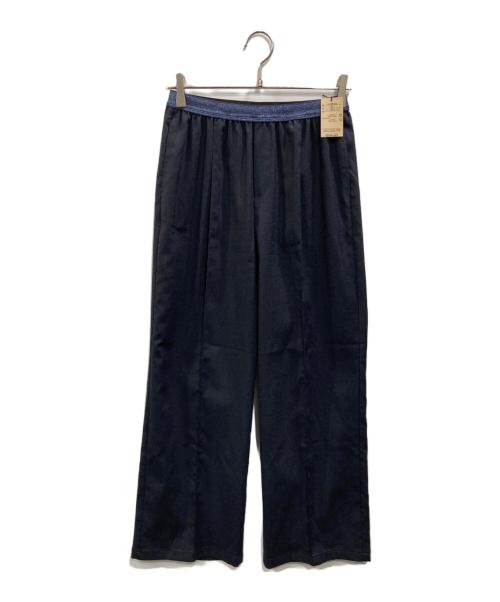 comme ca（コムサ）COMME CA (コムサ) トリアセスラブストレッチパンツ ネイビー サイズ:SIZE 9の古着・服飾アイテム