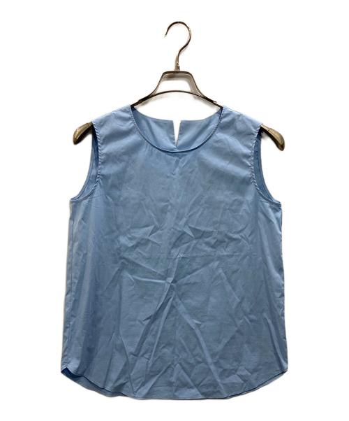 comme ca（コムサ）COMME CA (コムサ) トリアセスラブストレッチインナーブラウス ブルー サイズ:９号の古着・服飾アイテム
