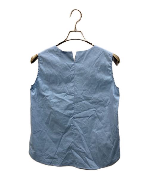 comme ca（コムサ）COMME CA (コムサ) トリアセスラブストレッチインナーブラウス ブルー サイズ:９号の古着・服飾アイテム
