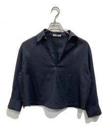 comme ca（コムサ）の古着「トリアセスラブストレッチ アンサンブルプルオーバー」｜ネイビー