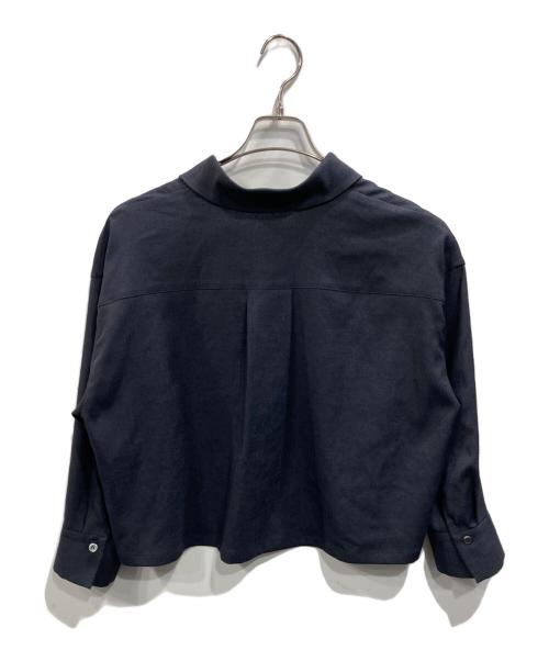 comme ca（コムサ）comme ca (コムサ) トリアセスラブストレッチ アンサンブルプルオーバー ネイビー サイズ:9号の古着・服飾アイテム