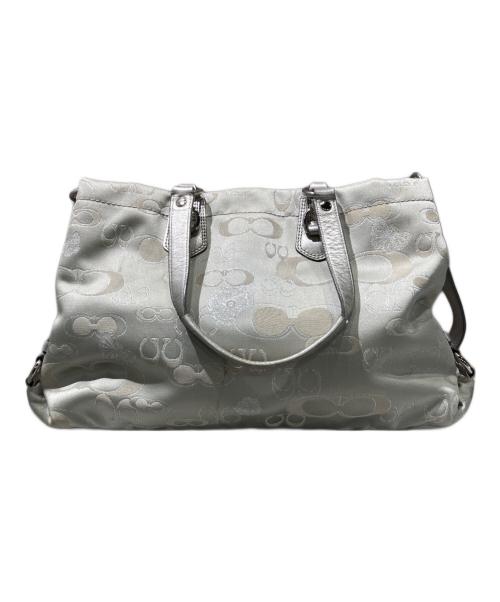 COACH（コーチ）COACH (コーチ) シグネチャー 2WAYバッグ シルバーの古着・服飾アイテム