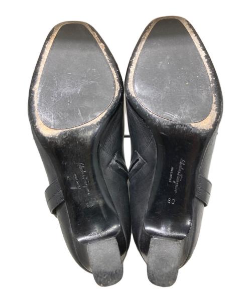 Salvatore Ferragamo（サルヴァトーレ フェラガモ）Salvatore Ferragamo (サルヴァトーレ フェラガモ) レザーアンクルブーツ ブラック サイズ:8Dの古着・服飾アイテム