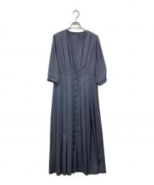 RUIRUE BOUTIQUE（ルイルエブティック）の古着「2WAYフロントボタンタックワンピース」｜ネイビー