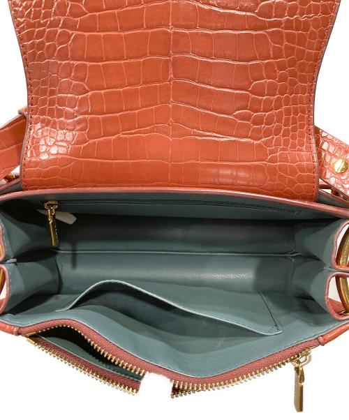 CHARLES & KEITH（チャールズアンドキース）CHARLES & KEITH (チャールズアンドキース) クロックエフェクト チャンキーチェーンバッグ レッドの古着・服飾アイテム