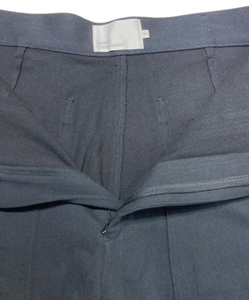 SIMPLY COMPLICATED（シンプリーコンプリケイティド）SIMPLY COMPLICATED (シンプリーコンプリケイティド) TWILL C/W BAKER TROUSERS ブラック サイズ:Lの古着・服飾アイテム