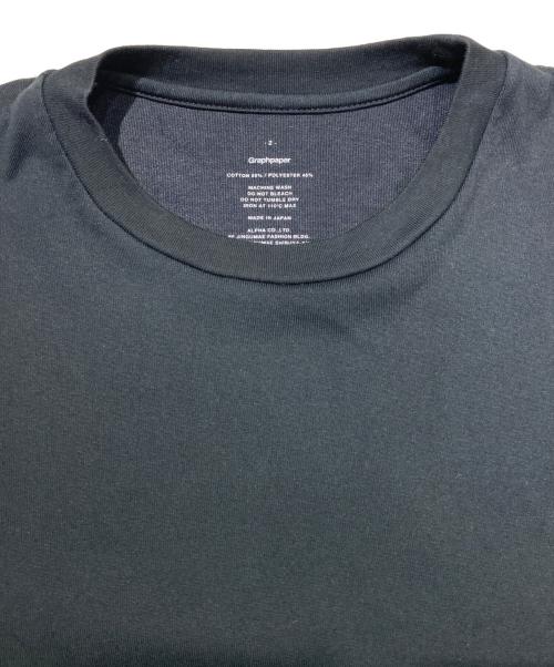 Graphpaper（グラフペーパー）Graphpaper (グラフペーパー) DRY Crew Neck Tee ブラック サイズ:2の古着・服飾アイテム