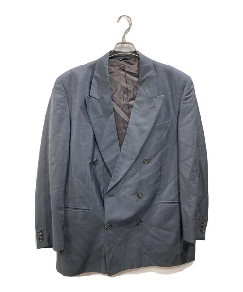 FENDI（フェンディ）FENDI (フェンディ) ウールモヘヤ ダブルジャケット ネイビー サイズ:52の古着・服飾アイテム