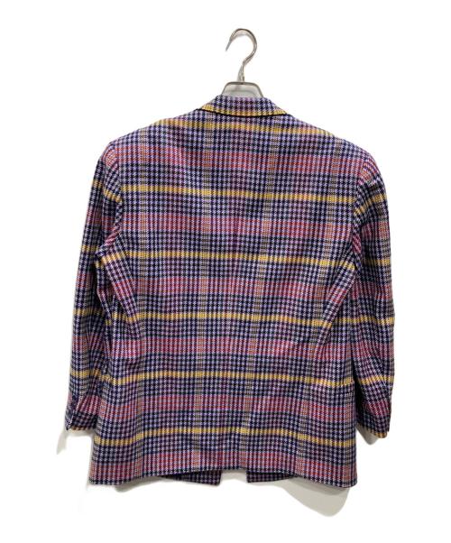 GIANNI VERSACE COUTURE（ジャンニヴェルサーチクチュール）GIANNI VERSACE COUTURE (ジャンニヴェルサーチクチュール) ツイードダブルジャケット パープル サイズ:SIZE 46の古着・服飾アイテム
