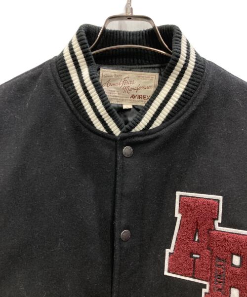 AVIREX（アヴィレックス）AVIREX (アヴィレックス) SKOOKUM (スクーカム) VARSITY JACKET ブラック サイズ:Lの古着・服飾アイテム