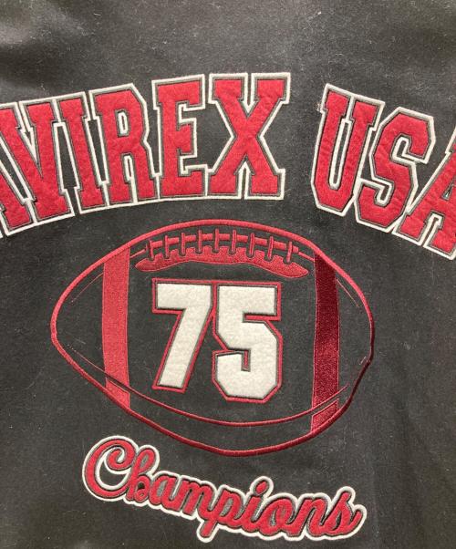 AVIREX（アヴィレックス）AVIREX (アヴィレックス) SKOOKUM (スクーカム) VARSITY JACKET ブラック サイズ:Lの古着・服飾アイテム
