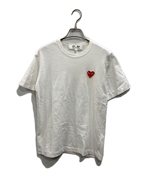 PLAY COMME des GARCONS（プレイコムデギャルソン）PLAY COMME des GARCONS (プレイコムデギャルソン) T-Shirt With Red Emblem（ティーシャツ・ウィズ・レッド・エンブレム） ホワイト サイズ:SIZE Sの古着・服飾アイテム