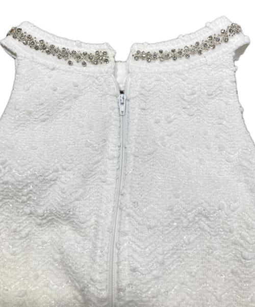 an♡（アン）an♡ (アン) バストジップ ビジューセットアップ ホワイト サイズ:Sの古着・服飾アイテム