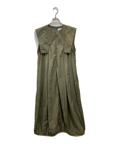 CLORE+（クロレ）CLORE+ (クロレ) バルーンワンピース オリーブ サイズ:Fの古着・服飾アイテム