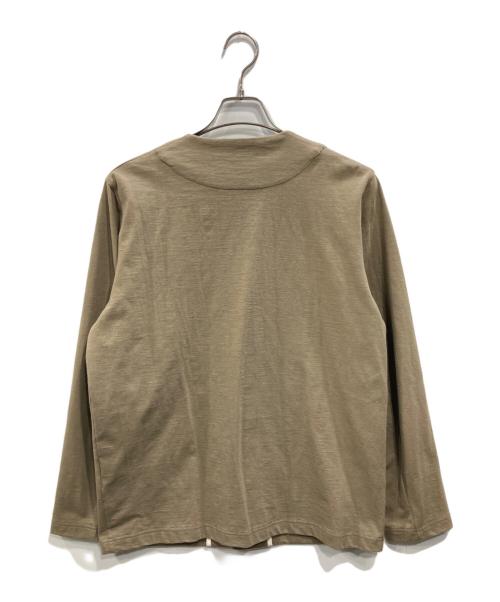 JACKMAN（ジャックマン）Jackman (ジャックマン) Stretch Collarless Jacket カーキ サイズ:Lの古着・服飾アイテム