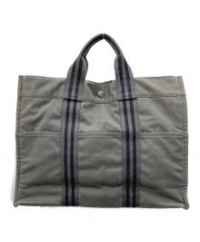 HERMES（エルメス）の古着「エールライン トートバッグ」｜グレー×ブラック