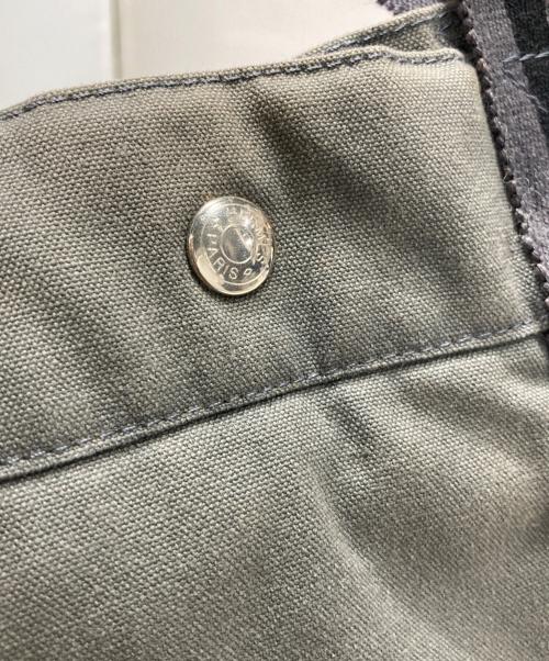 HERMES（エルメス）HERMES (エルメス) エールライン トートバッグ グレー×ブラックの古着・服飾アイテム